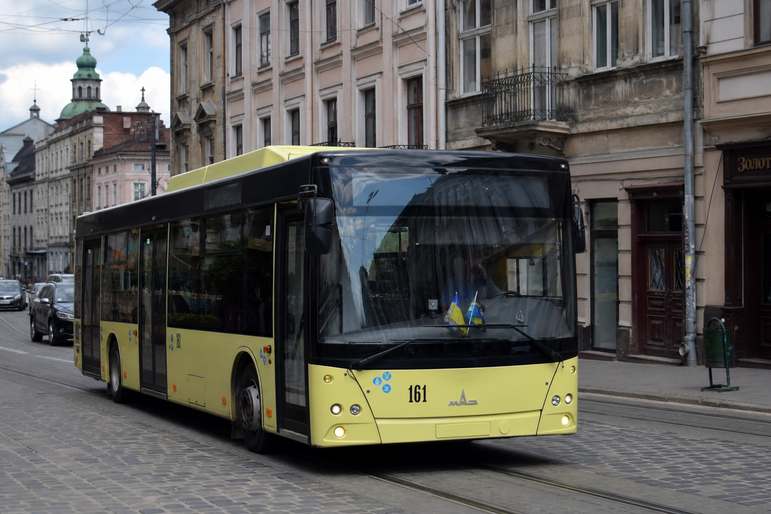 161 автобус (с. Милятичі - Автостанція №5) на фоні Львів