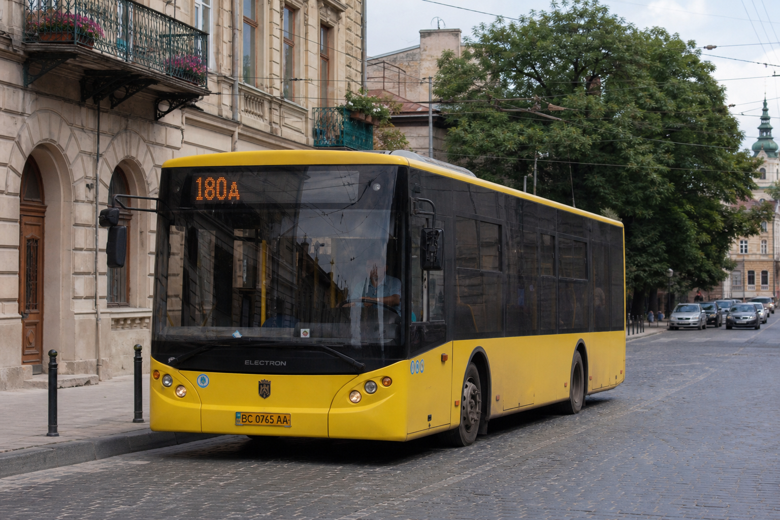 180А автобус (вул. Зернова - Дубляни) на фоні Львів